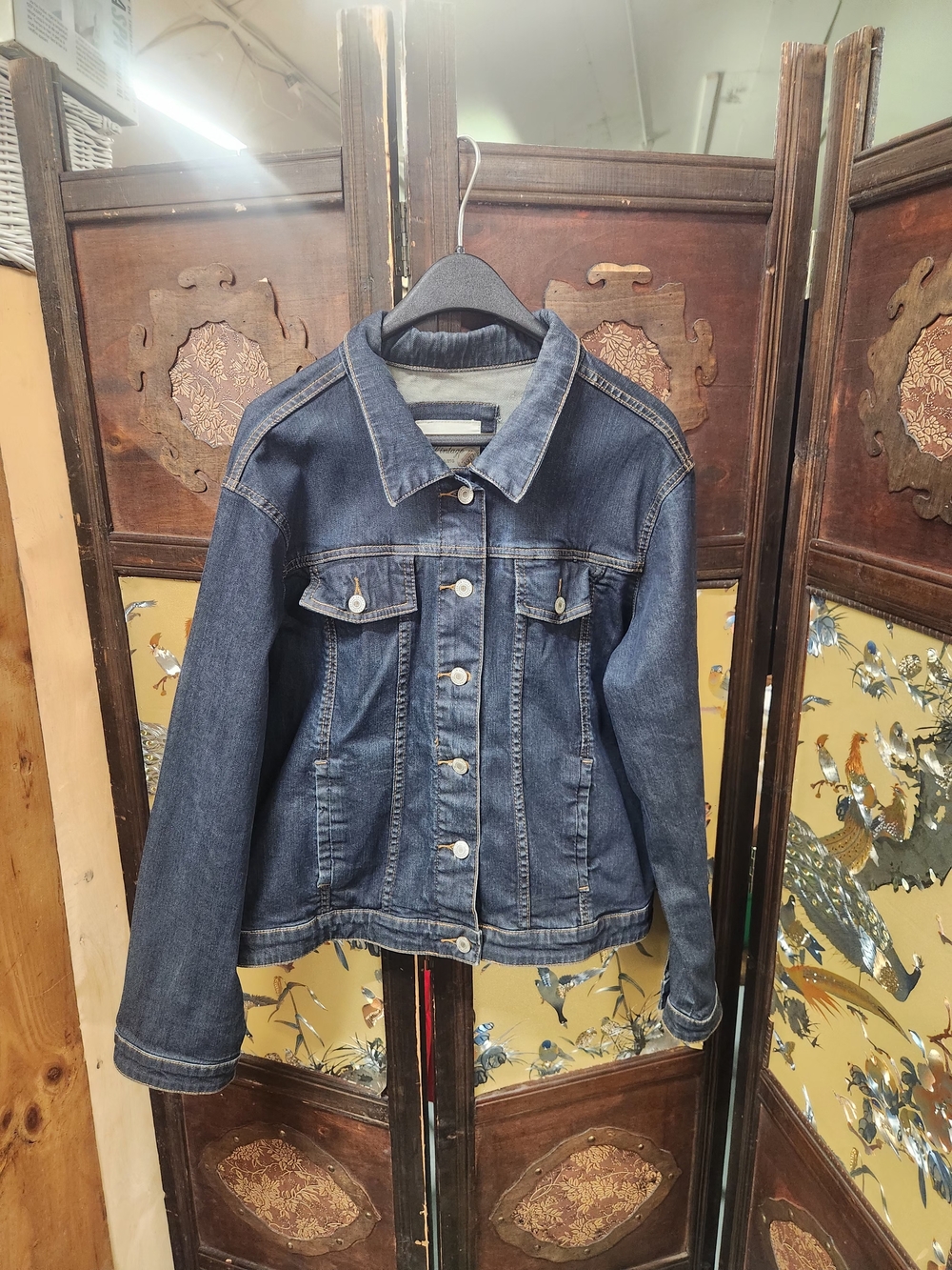 Denver Hayes Womens Dark Blue Denim Jacket - Picture 1 of 2